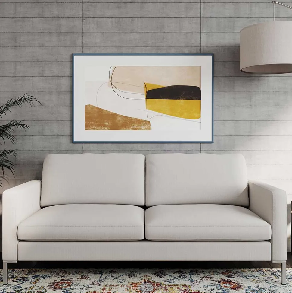 Wohnzimmer Couch in Cremefarben - Afilonga