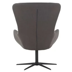 Wohnzimmer Designsessel in Dunkelgrau Stoff - Dessina