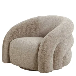 Wohnzimmer Drehsessel in Beigegrau - Hulmane