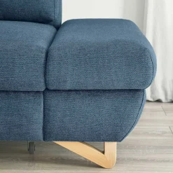 Wohnzimmer Ecksofa in Blau - Baonga
