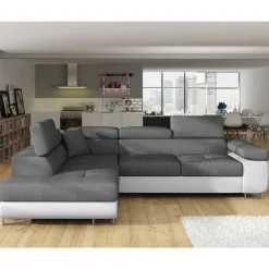 Wohnzimmer Funktionsecke in Grau und Weiß - Snake