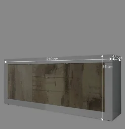 Wohnzimmer Highboard & Sideboard - Olvenion (zweiteilig)