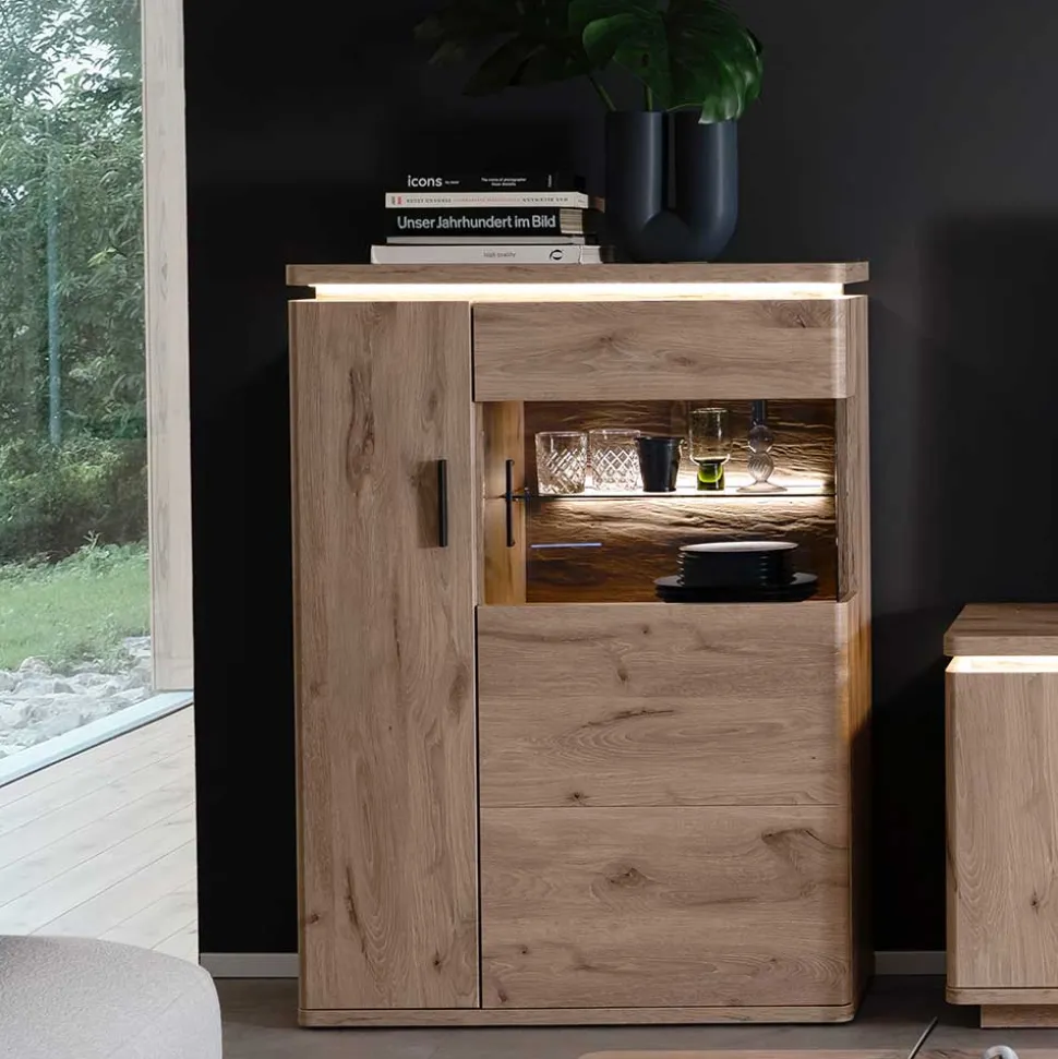 Wohnzimmer Highboard mit Licht LED - Bekunion
