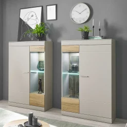 Wohnzimmer Highboard mit Glas Einsatz - Lioscas