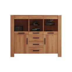 Wohnzimmer Highboard Mosniak aus Kernbuche Massivholz