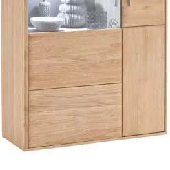 Wohnzimmer Highboard Vernella aus Eiche Bianco