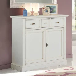 Wohnzimmer Kommode in Antikweiß - Annot