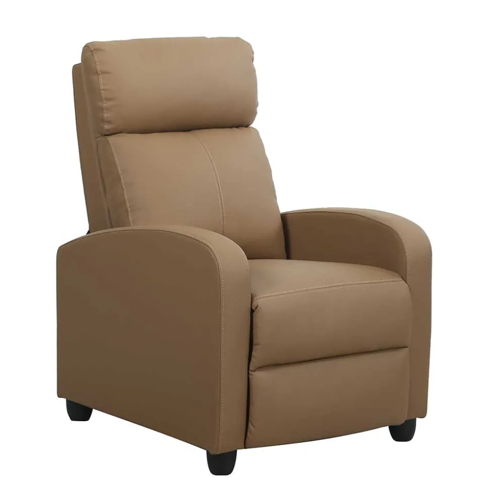 Wohnzimmer Kunstledersessel in Hellbraun - Ulnero