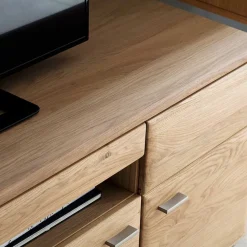 Wohnzimmer Möbel Kombi Pontros in Eiche Bianco (vierteilig)