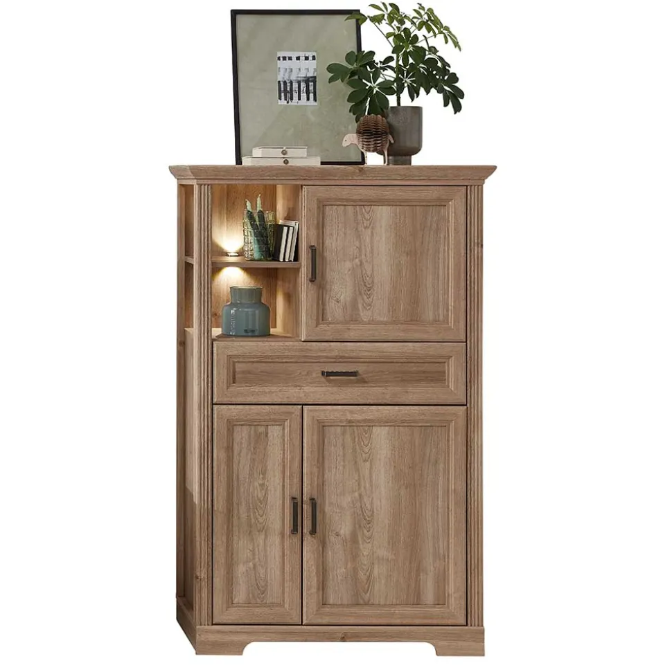 Wohnzimmer Möbelset in Eiche NB - Barack (vierteilig)