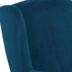 Wohnzimmer Ohrensessel aus Samtvelours in Petrol - Torabus