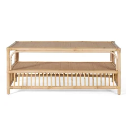 Wohnzimmer Rattantisch in Natur - Robin