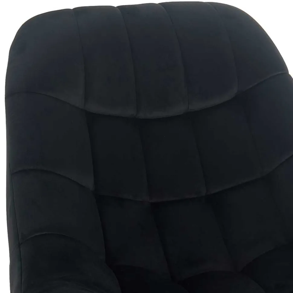 Wohnzimmer Samtstuhl in Schwarz - Nocina