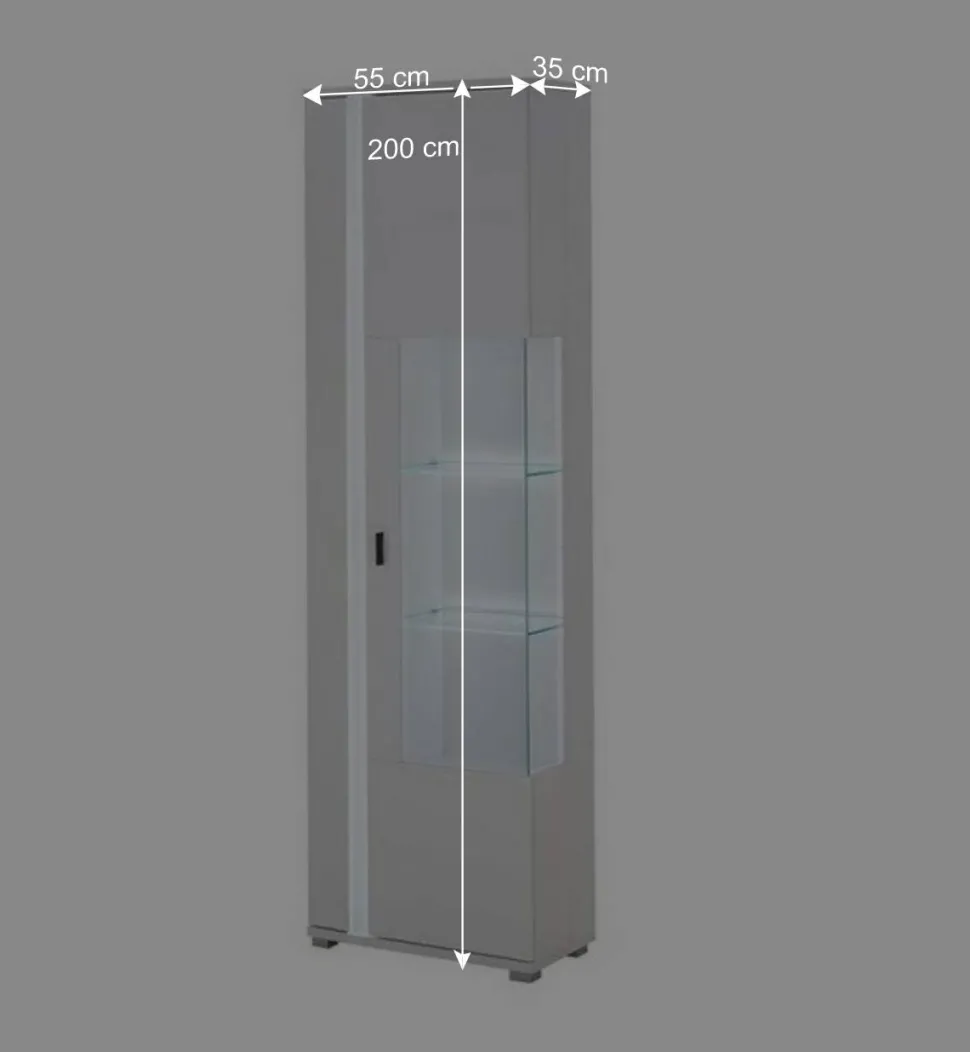 Wohnzimmer Schrank & Regal Set in Weiß - Tirol (vierteilig)