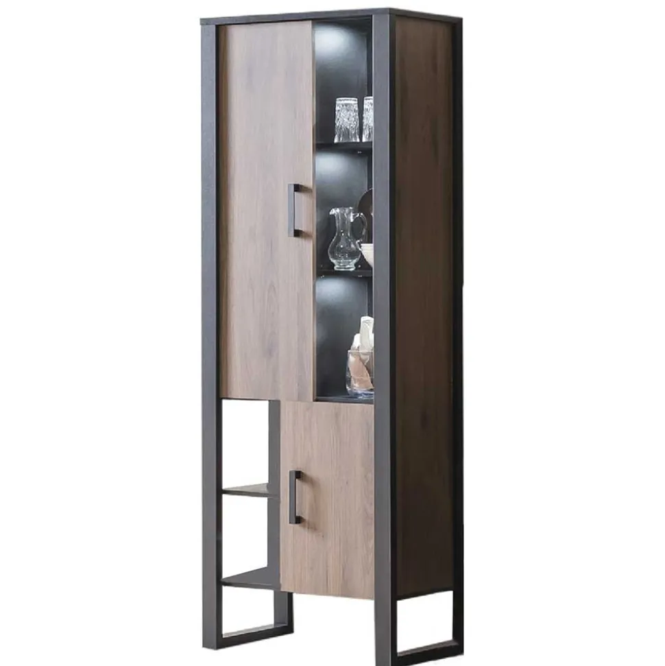 Wohnzimmer Schrank mit Glas & offenen Fächern - Dudleys