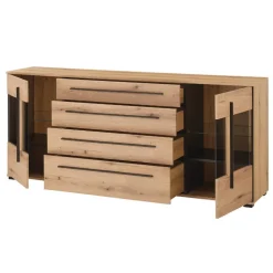 Wohnzimmer Schrankvitrinen & Wandboard - Brocus (vierteilig)