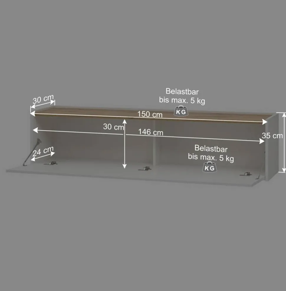 Wohnzimmer Schränke & Regale Set - Nonessia (sechsteilig)