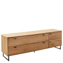 Wohnzimmer Schränke aus Wildeiche & Metall - Flacona (dreiteilig)