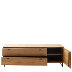 Wohnzimmer Schränke aus Wildeiche & Metall - Flacona (dreiteilig)