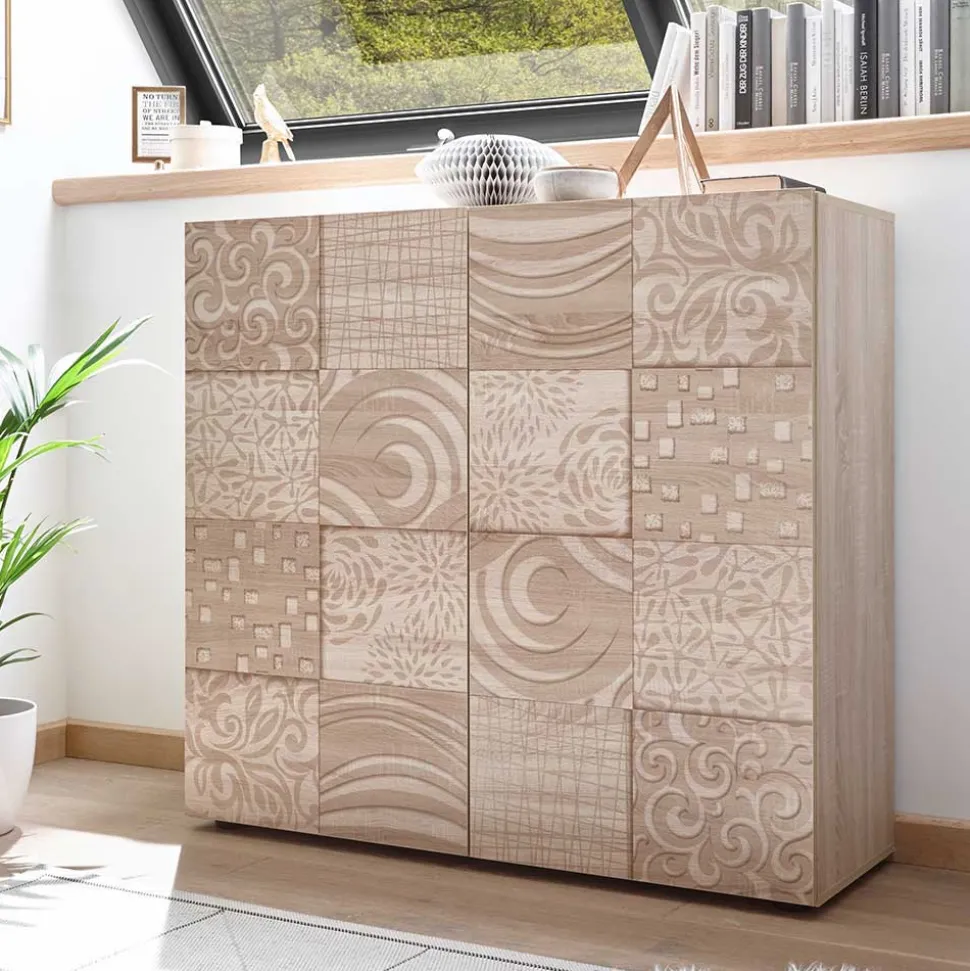 Wohnzimmer Schränke in Eiche Sonoma - Bielvas (dreiteilig)