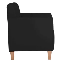 Wohnzimmer Sessel aus Kunstleder in Schwarz - Zykla