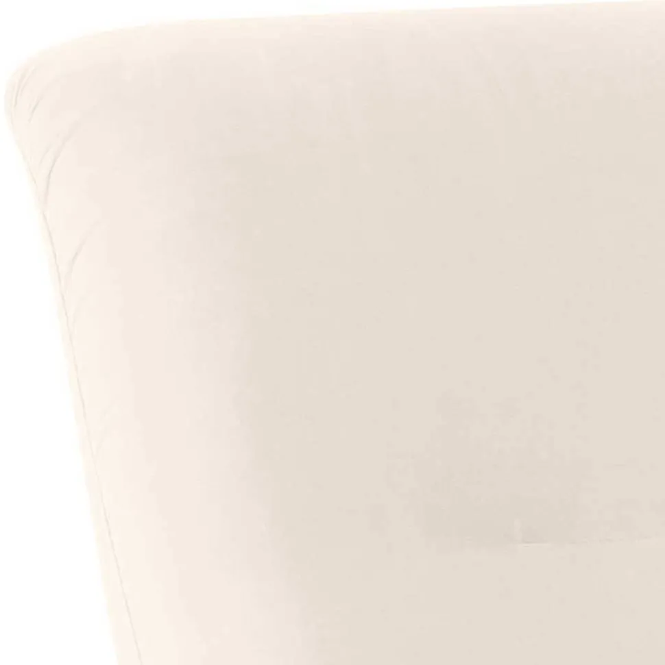 Wohnzimmer Sessel in Cremeweiß Samtvelours - Chalil