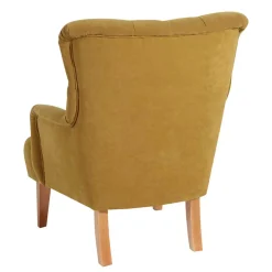 Wohnzimmer Sessel in Gelb Veloursbezug - Rosario