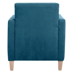 Wohnzimmer Sessel in Petrol Veloursbezug - Miragda
