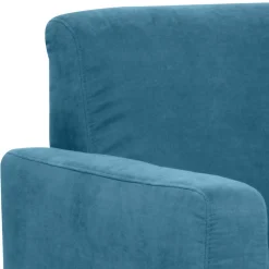 Wohnzimmer Sessel in Petrol Veloursbezug - Miragda