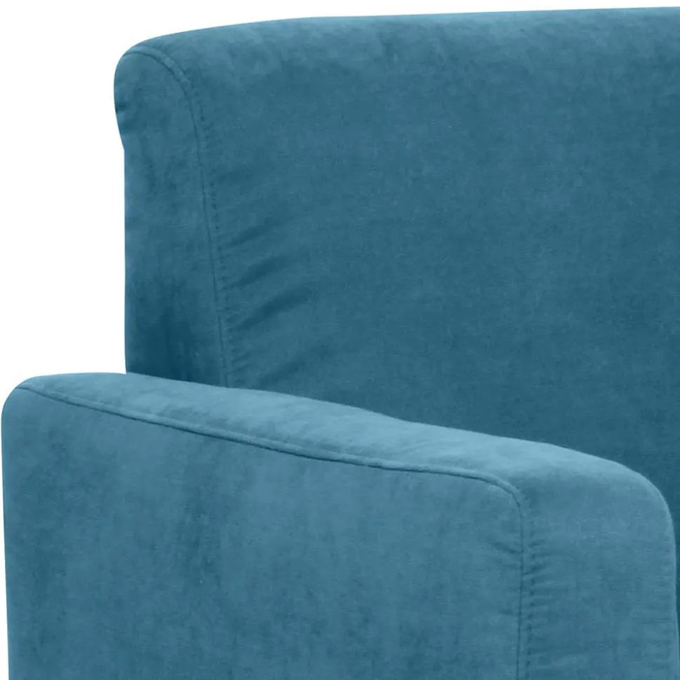 Wohnzimmer Sessel in Petrol Veloursbezug - Miragda