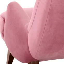 Wohnzimmer Sessel in Rosa und Nussbaum - Jily
