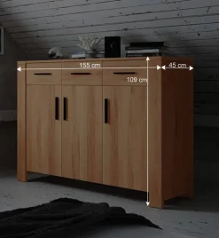 Wohnzimmer Sideboard Mosniak aus Kernbuche Massivholz