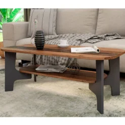 Wohnzimmer Sofatisch mit zusätzlicher Ablage - Ricarda