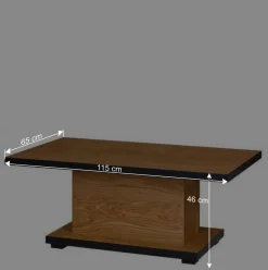 Wohnzimmer Säulentisch in Eiche - Sennya