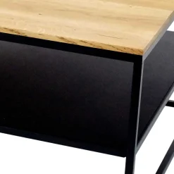 Wohnzimmer Tisch aus Eiche massiv & Metall - Sisam