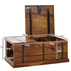 Wohnzimmer Truhentisch mit Weinregal - Ovalle