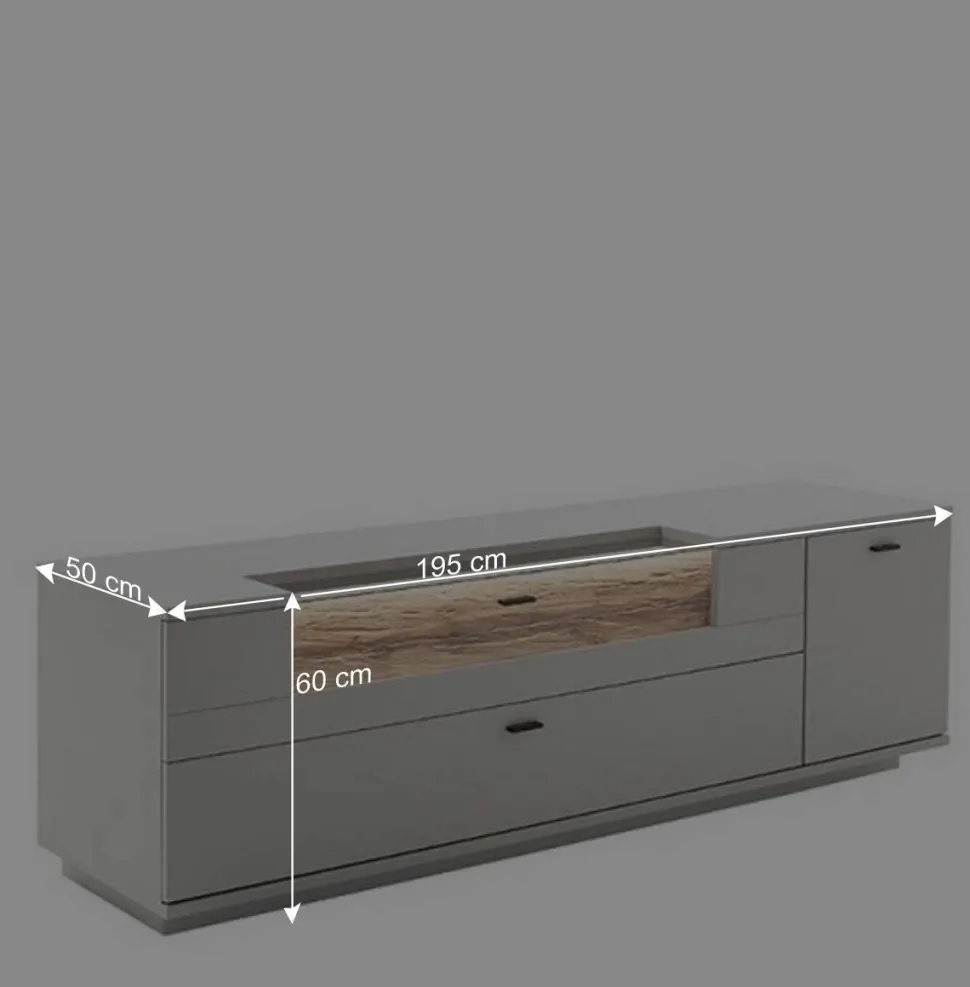 Wohnzimmer TV Anbauwand 270 cm breit - Apulco (dreiteilig)