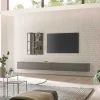 Wohnzimmer TV Anbauwand hängend - Mundo (dreiteilig)