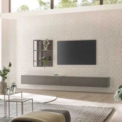 Wohnzimmer TV Anbauwand hängend - Mundo (dreiteilig)