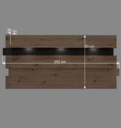 Wohnzimmer TV Anbauwand in Wildeiche - Kuetra (dreiteilig)