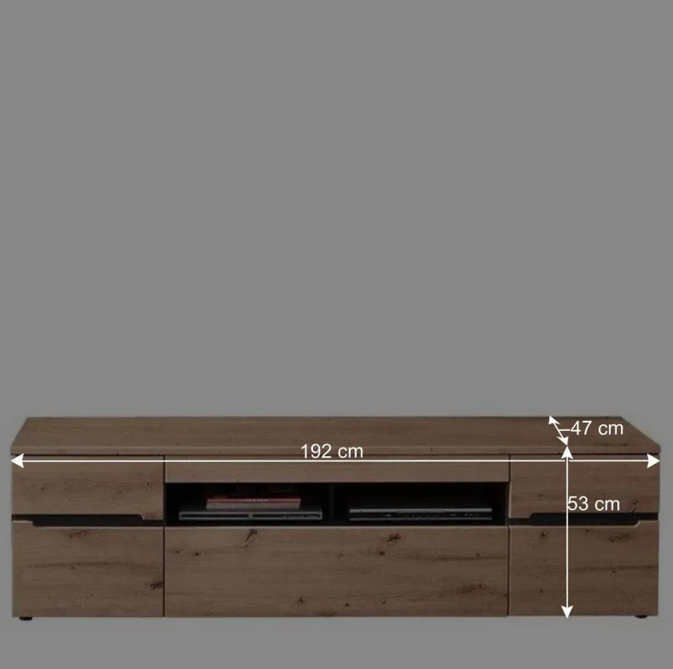 Wohnzimmer TV Anbauwand in Wildeiche - Kuetra (dreiteilig)