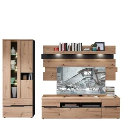 Wohnzimmer TV Anbauwand in Wildeiche - Kuetra (dreiteilig)