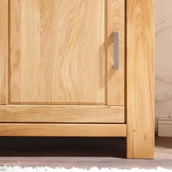 Wohnzimmer Wohnwand Ladressa aus Wildeiche geölt und gewachst (vierteilig)