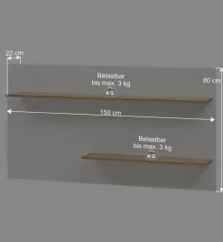 Wohnzimmer Wohnwand Set - Nonessia (vierteilig)