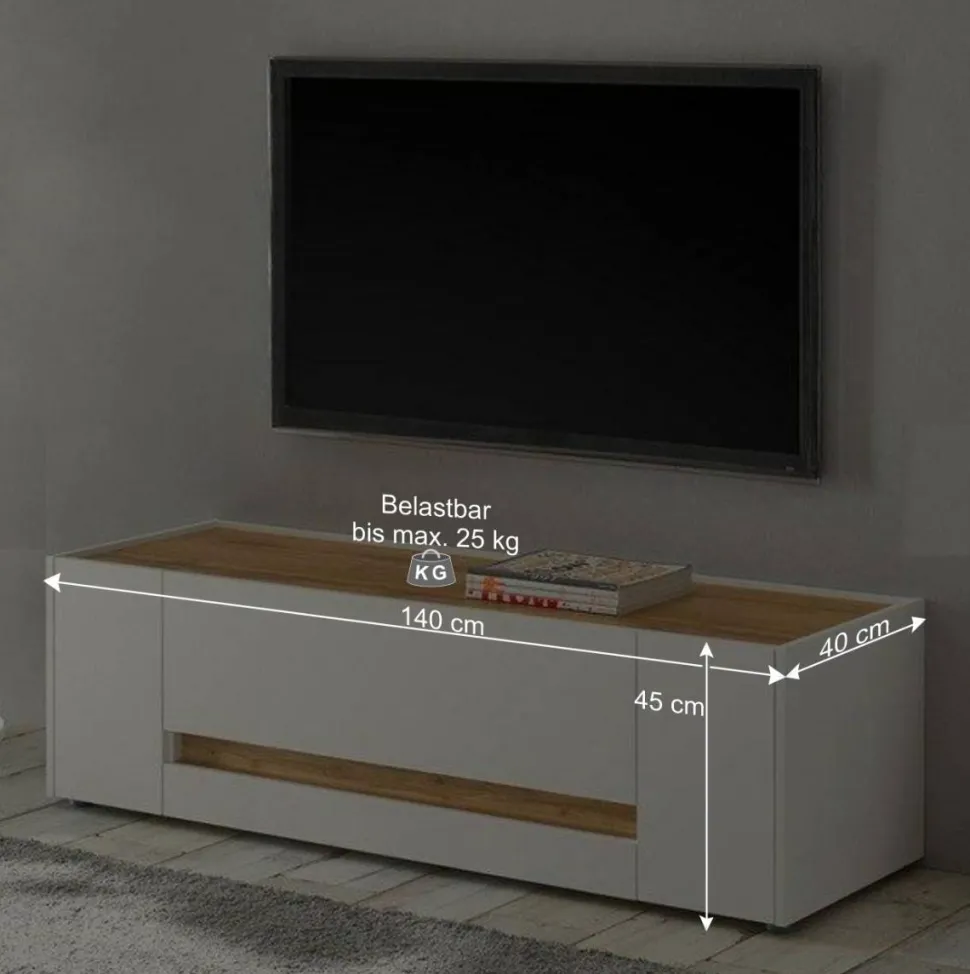 Wohnzimmer Wohnwand Set - Nonessia (vierteilig)