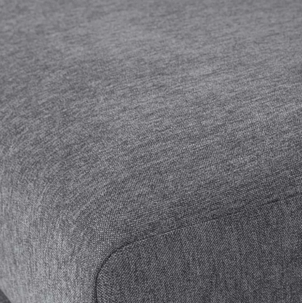 Wohnzimmerhocker in Jeansblau Chenille - Imonas