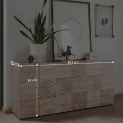 Wohnzimmermöbel Set in Holz - Bielvas (dreiteilig)