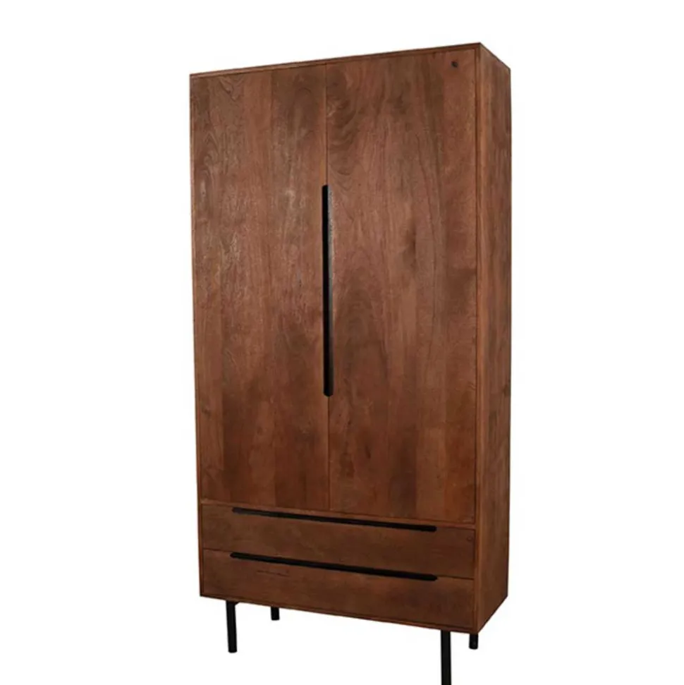 Wohnzimmerschrank in Mangoholz Dunkelbraun - Enija