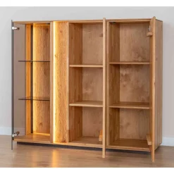 Wohnzimmerschrank mit Glas und LED Licht - Cocondar