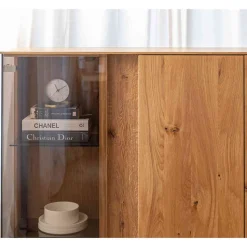 Wohnzimmerschrank mit Glas und LED Licht - Cocondar